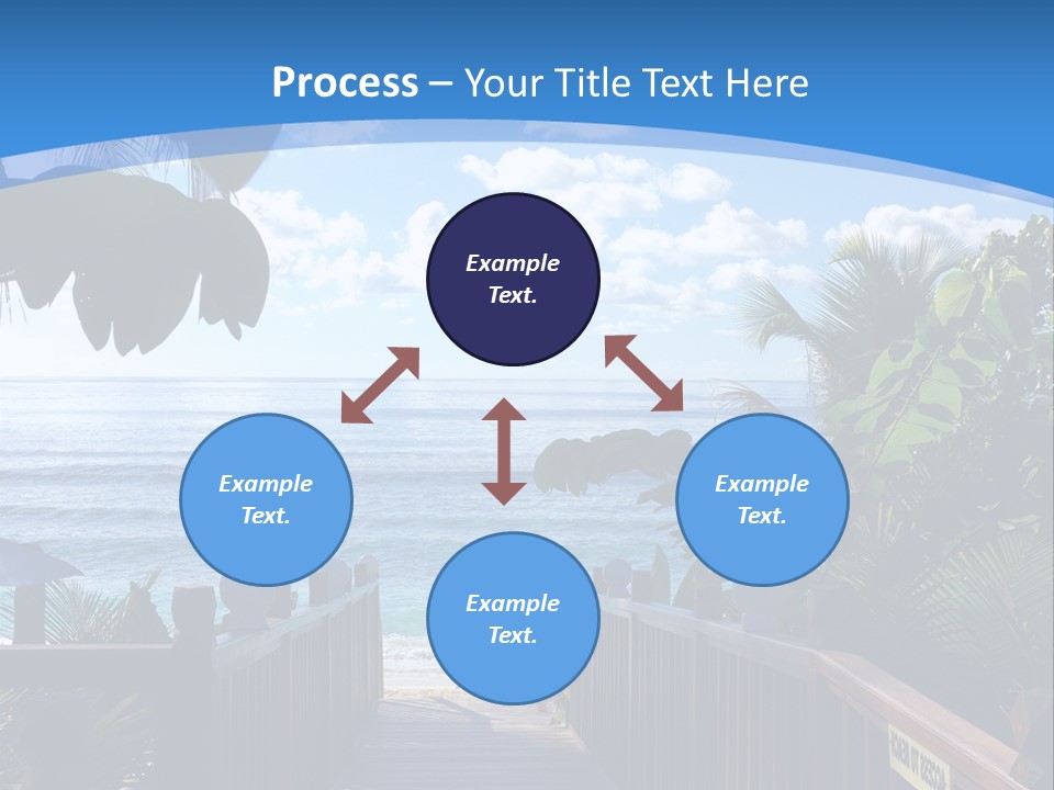 A Wooden Bridge Leading To The Beach Powerpoint Template PowerPoint Template