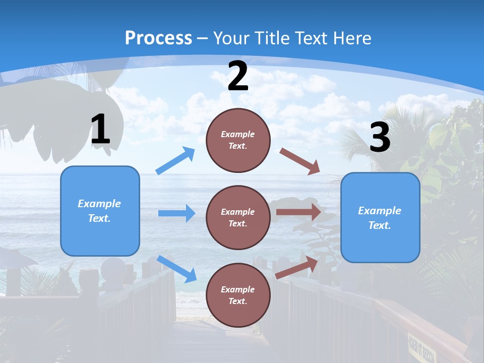 A Wooden Bridge Leading To The Beach Powerpoint Template PowerPoint Template
