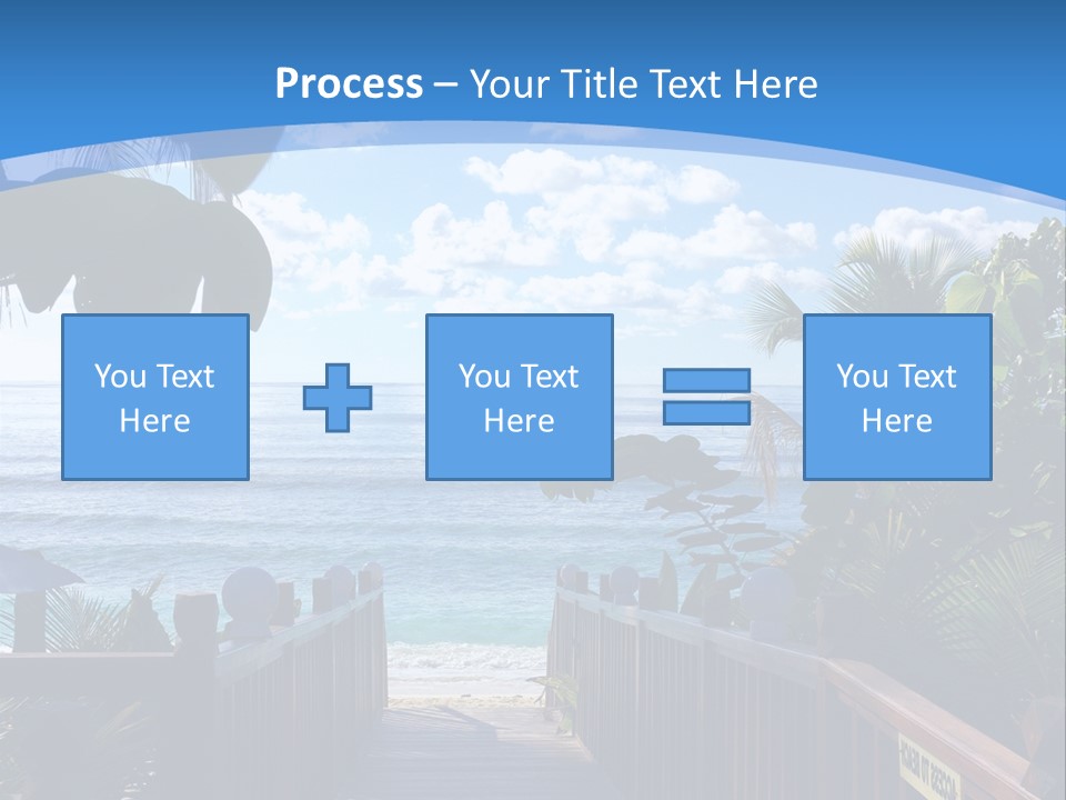 A Wooden Bridge Leading To The Beach Powerpoint Template PowerPoint Template