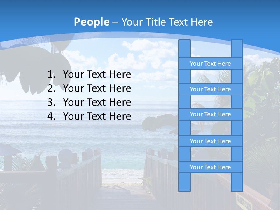 A Wooden Bridge Leading To The Beach Powerpoint Template PowerPoint Template