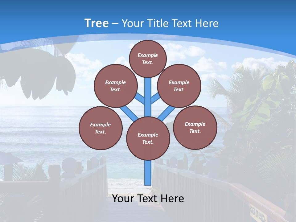 A Wooden Bridge Leading To The Beach Powerpoint Template PowerPoint Template