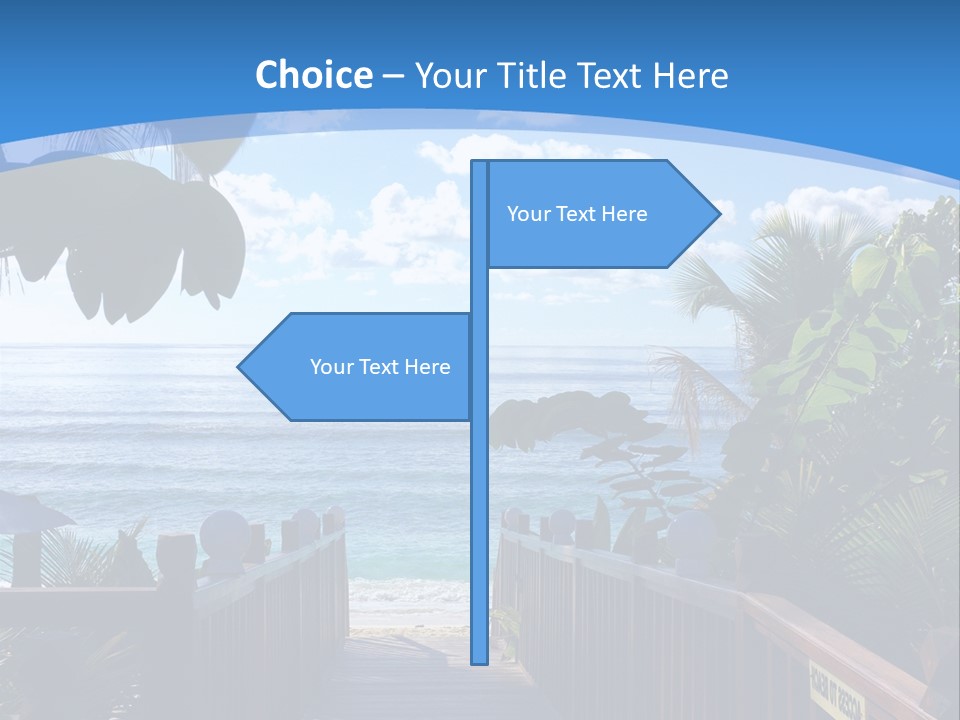 A Wooden Bridge Leading To The Beach Powerpoint Template PowerPoint Template