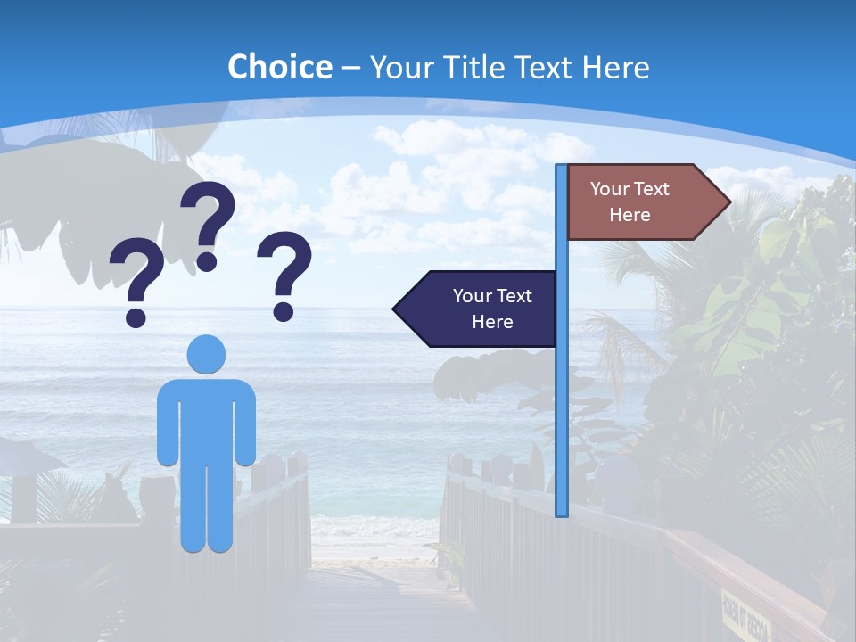 A Wooden Bridge Leading To The Beach Powerpoint Template PowerPoint Template