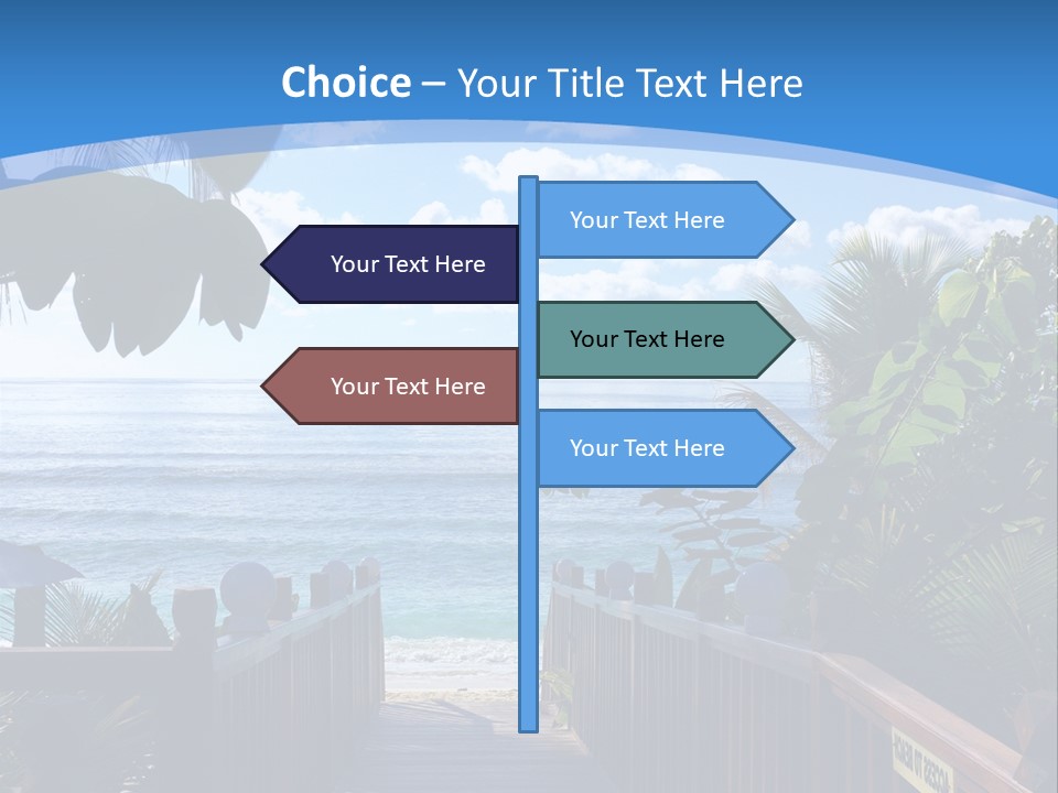 A Wooden Bridge Leading To The Beach Powerpoint Template PowerPoint Template