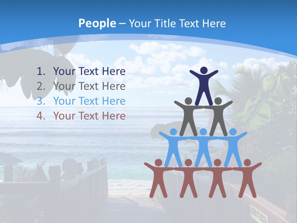 A Wooden Bridge Leading To The Beach Powerpoint Template PowerPoint Template