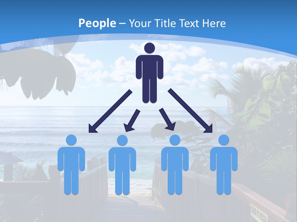 A Wooden Bridge Leading To The Beach Powerpoint Template PowerPoint Template