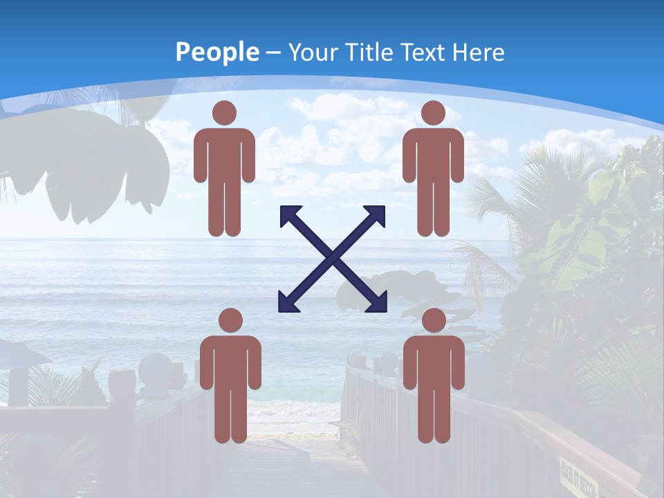 A Wooden Bridge Leading To The Beach Powerpoint Template PowerPoint Template