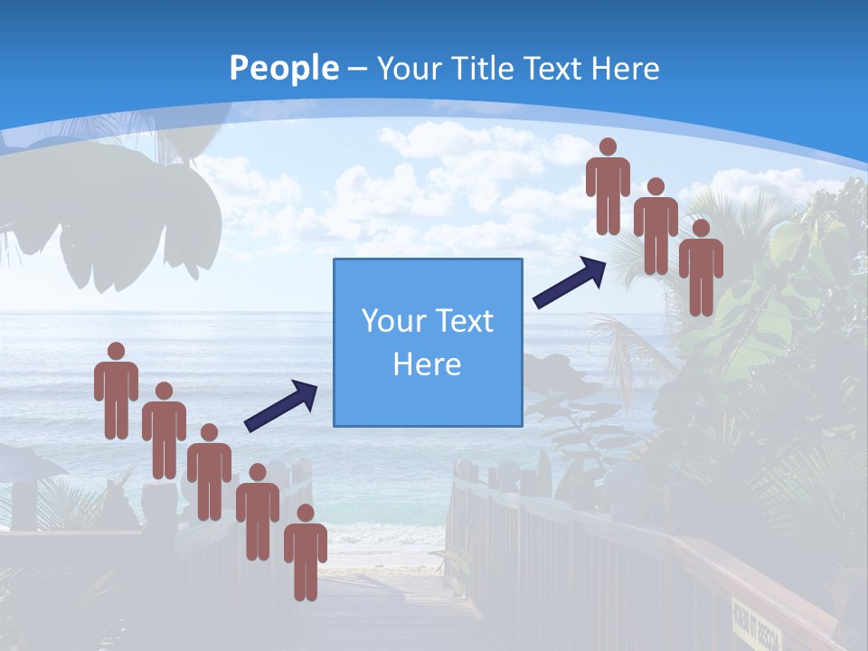 A Wooden Bridge Leading To The Beach Powerpoint Template PowerPoint Template