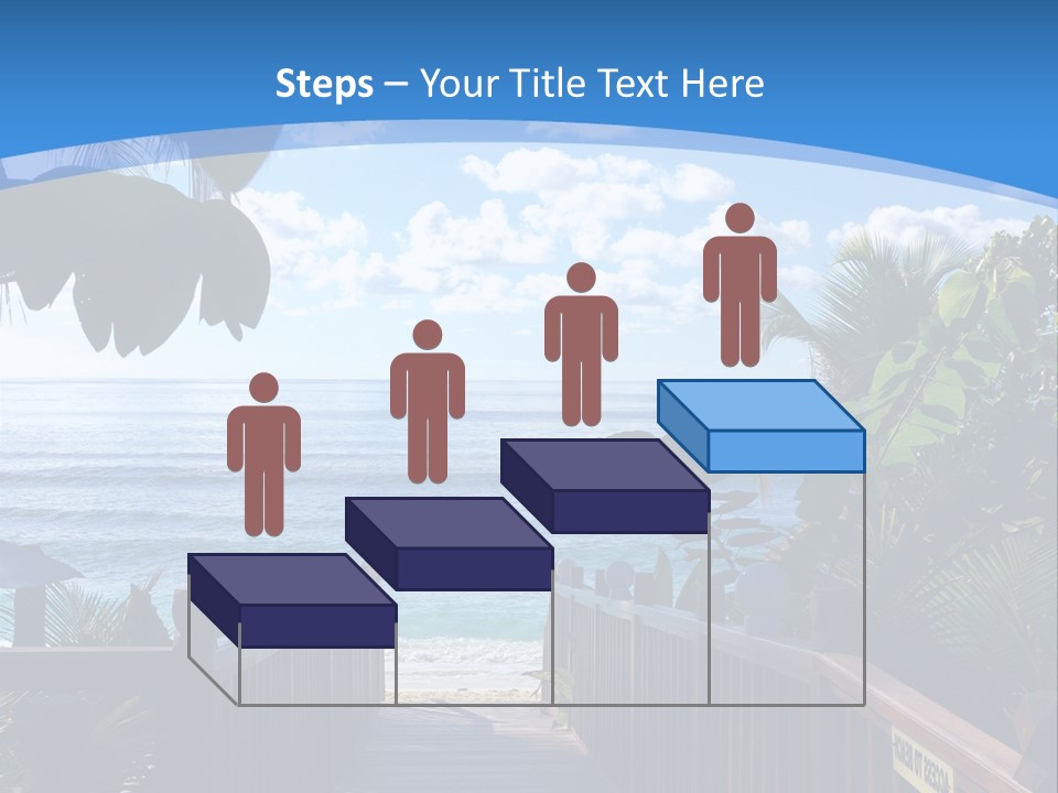 A Wooden Bridge Leading To The Beach Powerpoint Template PowerPoint Template