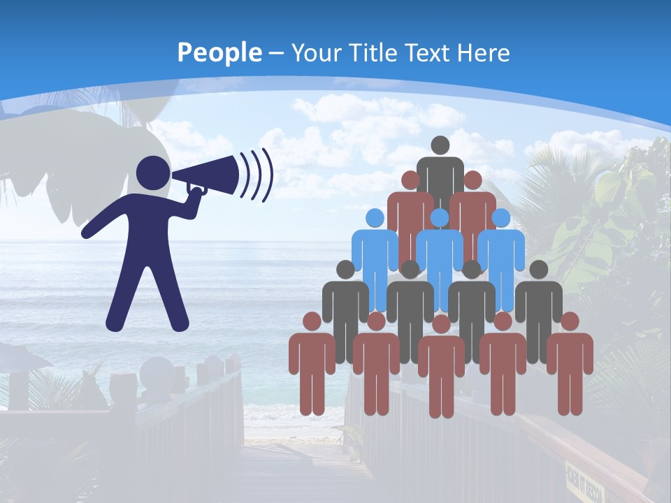 A Wooden Bridge Leading To The Beach Powerpoint Template PowerPoint Template