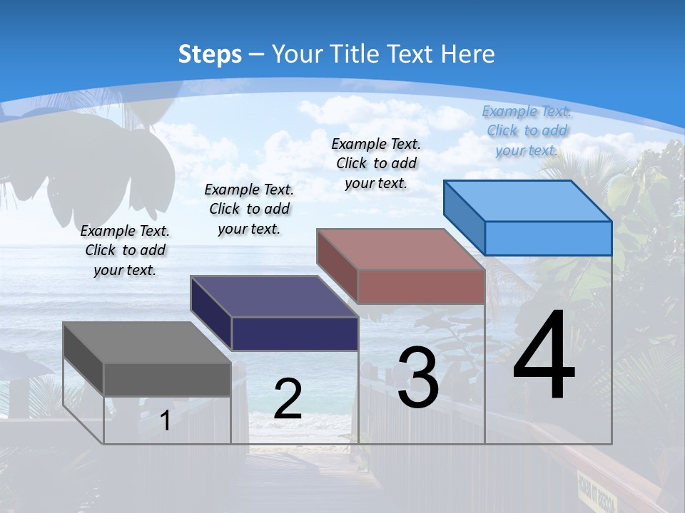 A Wooden Bridge Leading To The Beach Powerpoint Template PowerPoint Template