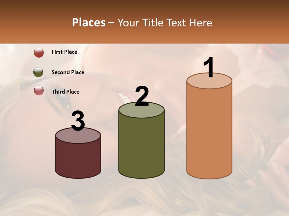 A Beautiful Woman Laying On Top Of A Bed PowerPoint Template