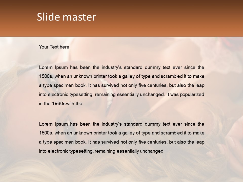 A Beautiful Woman Laying On Top Of A Bed PowerPoint Template