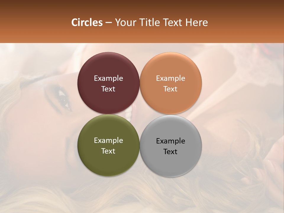 A Beautiful Woman Laying On Top Of A Bed PowerPoint Template