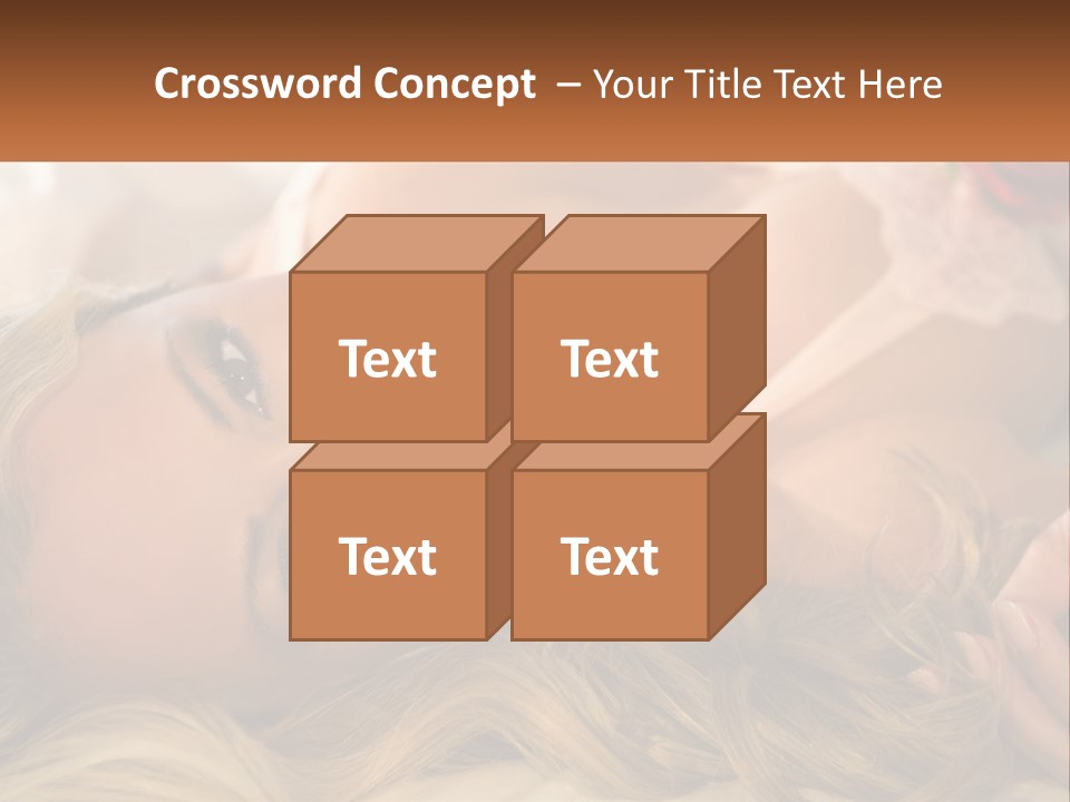 A Beautiful Woman Laying On Top Of A Bed PowerPoint Template