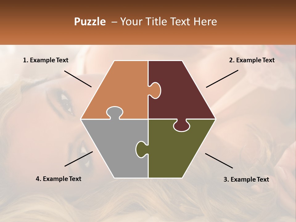 A Beautiful Woman Laying On Top Of A Bed PowerPoint Template