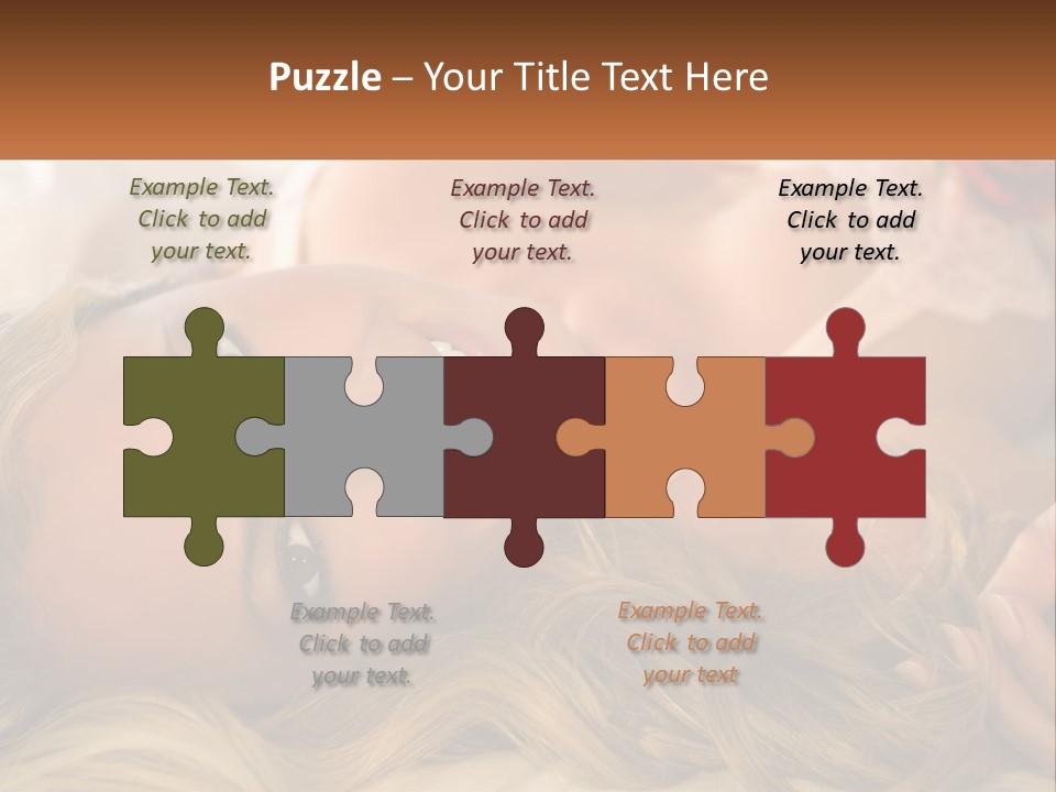 A Beautiful Woman Laying On Top Of A Bed PowerPoint Template