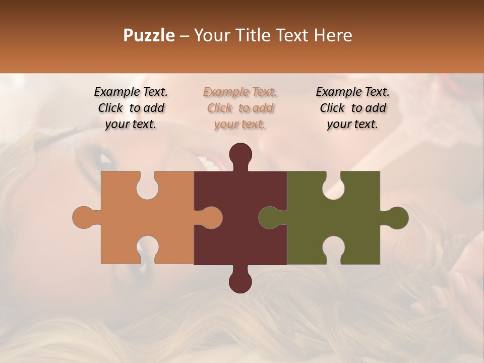 A Beautiful Woman Laying On Top Of A Bed PowerPoint Template