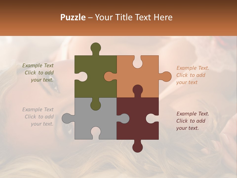 A Beautiful Woman Laying On Top Of A Bed PowerPoint Template