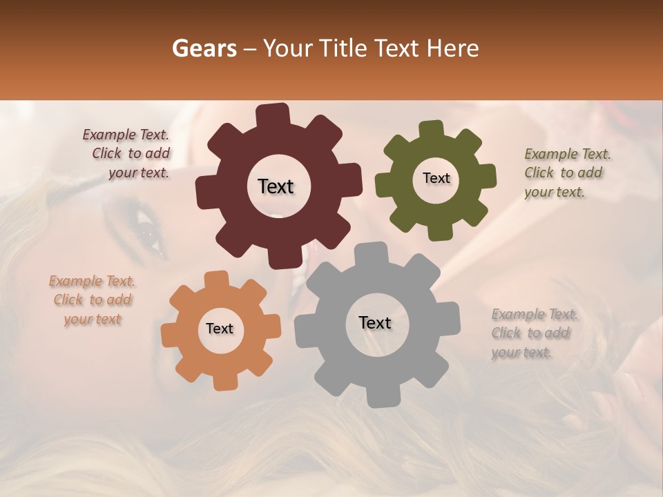 A Beautiful Woman Laying On Top Of A Bed PowerPoint Template