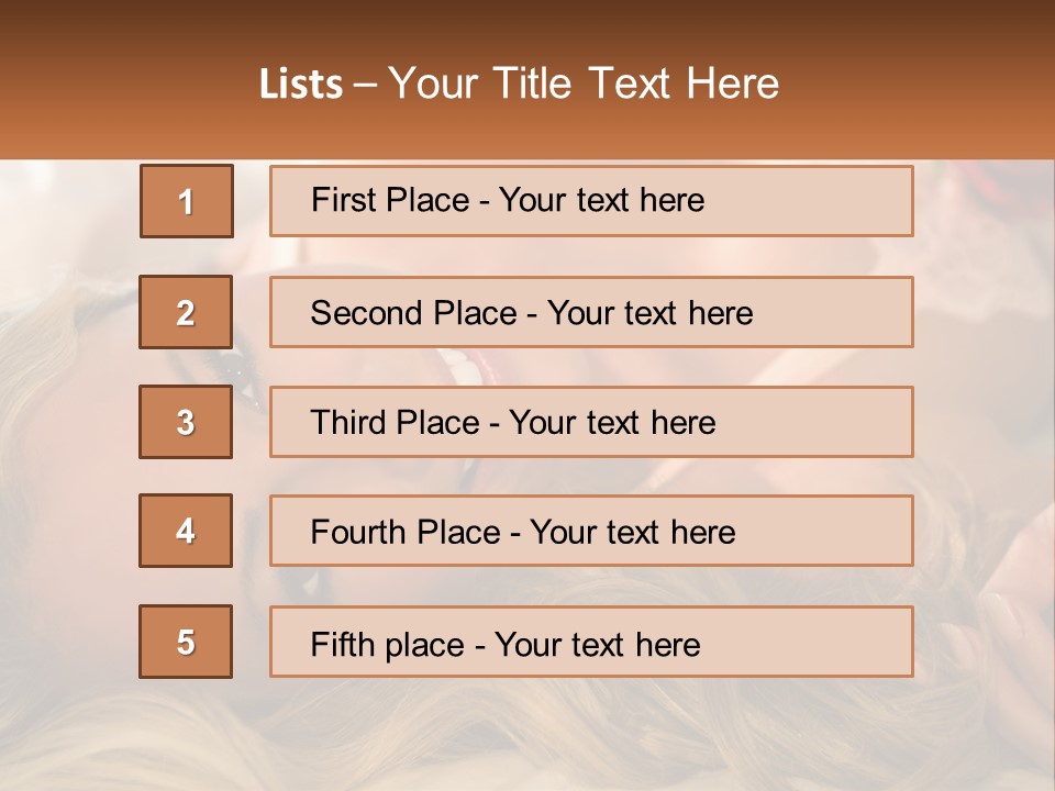 A Beautiful Woman Laying On Top Of A Bed PowerPoint Template