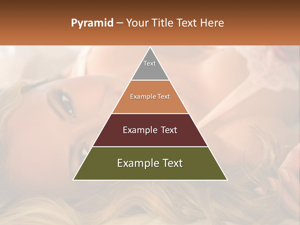 A Beautiful Woman Laying On Top Of A Bed PowerPoint Template