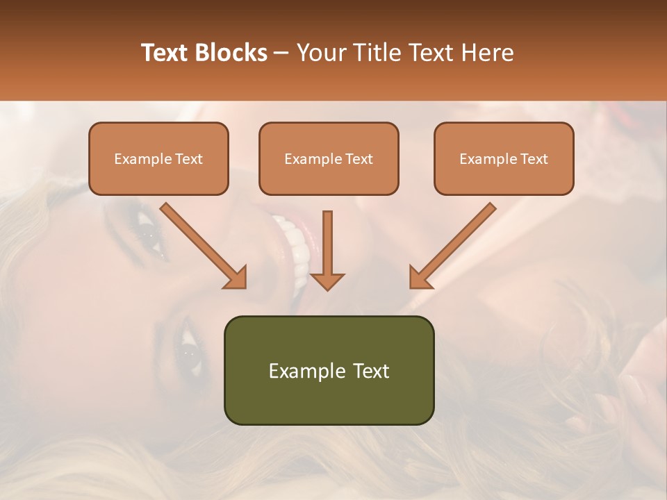 A Beautiful Woman Laying On Top Of A Bed PowerPoint Template