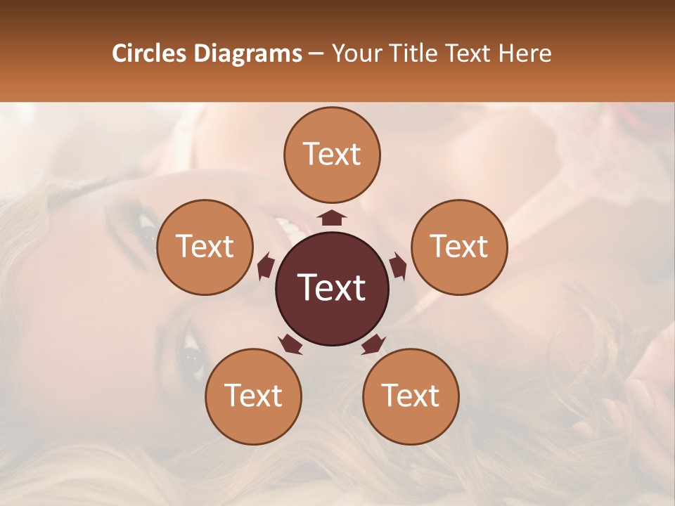 A Beautiful Woman Laying On Top Of A Bed PowerPoint Template