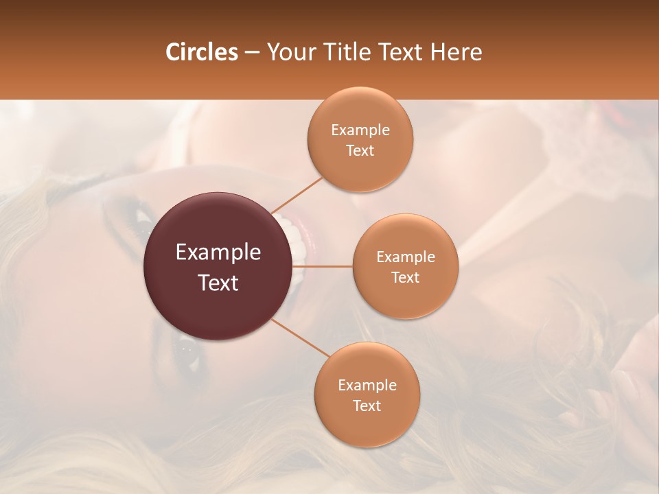 A Beautiful Woman Laying On Top Of A Bed PowerPoint Template