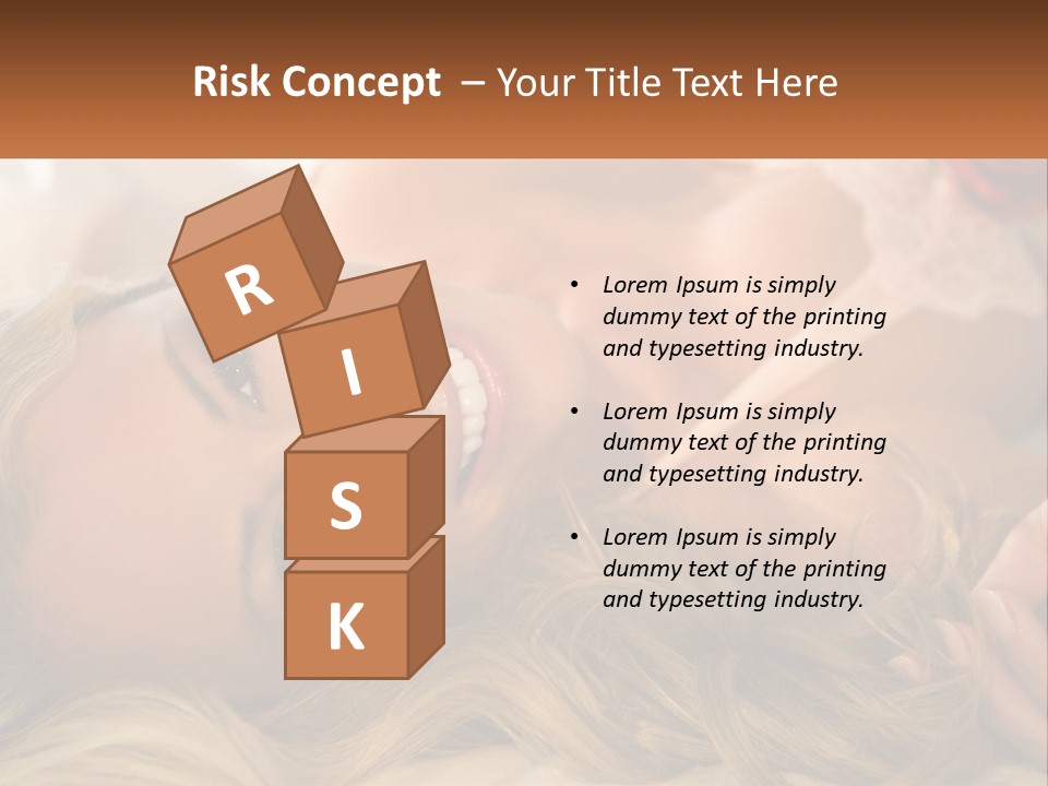 A Beautiful Woman Laying On Top Of A Bed PowerPoint Template