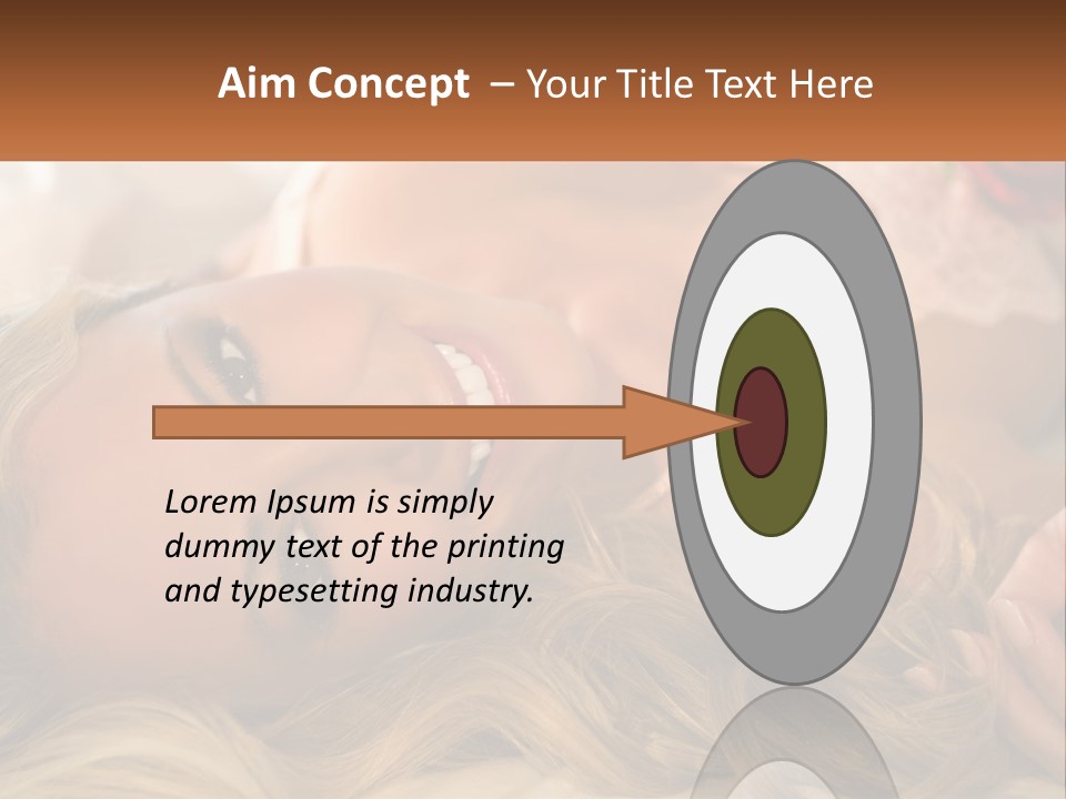 A Beautiful Woman Laying On Top Of A Bed PowerPoint Template