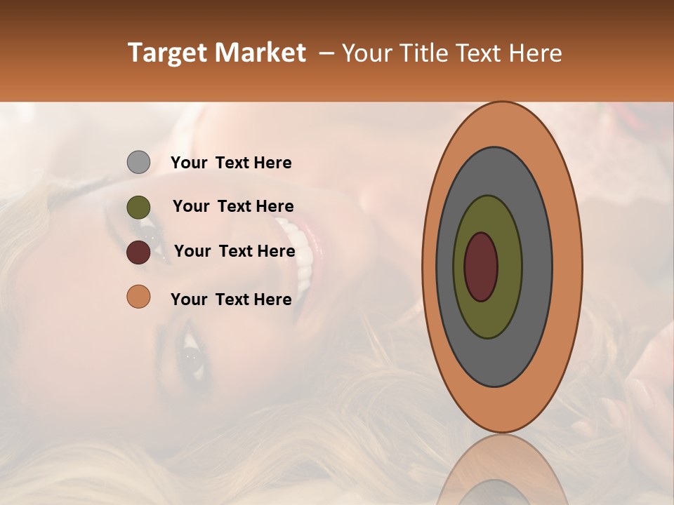 A Beautiful Woman Laying On Top Of A Bed PowerPoint Template