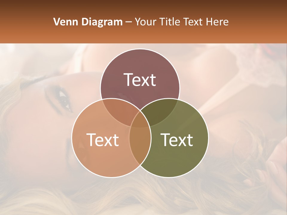 A Beautiful Woman Laying On Top Of A Bed PowerPoint Template