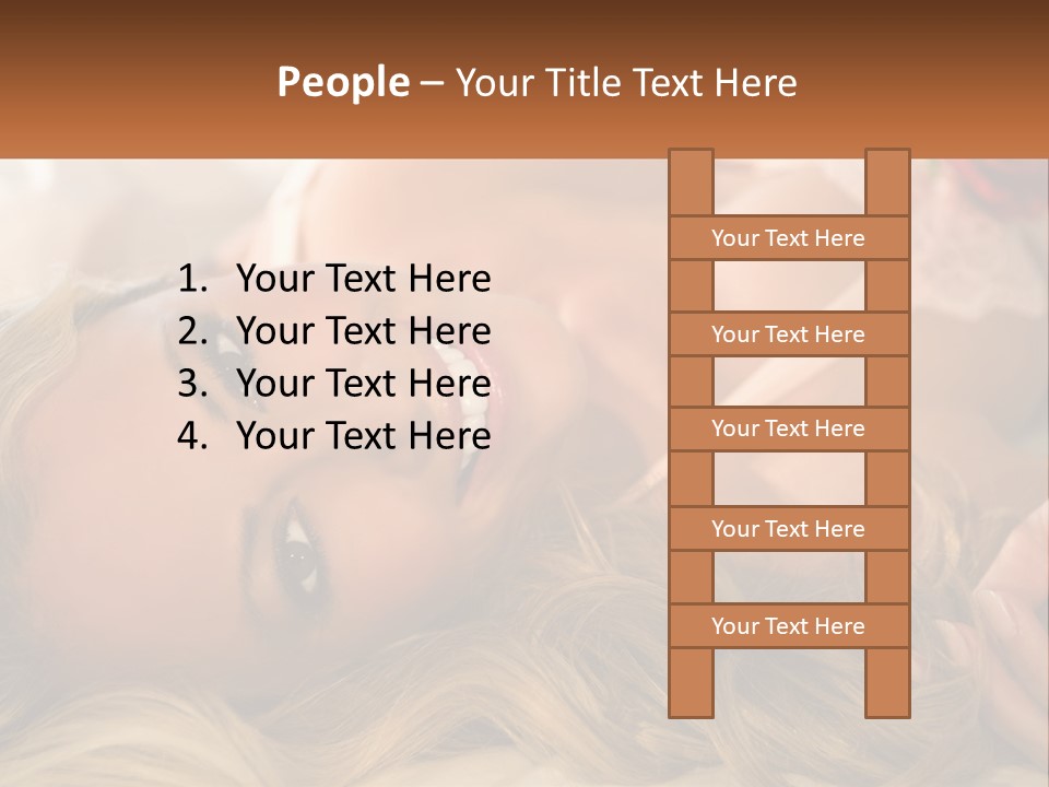 A Beautiful Woman Laying On Top Of A Bed PowerPoint Template