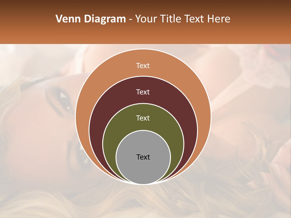 A Beautiful Woman Laying On Top Of A Bed PowerPoint Template