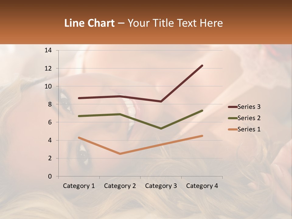 A Beautiful Woman Laying On Top Of A Bed PowerPoint Template