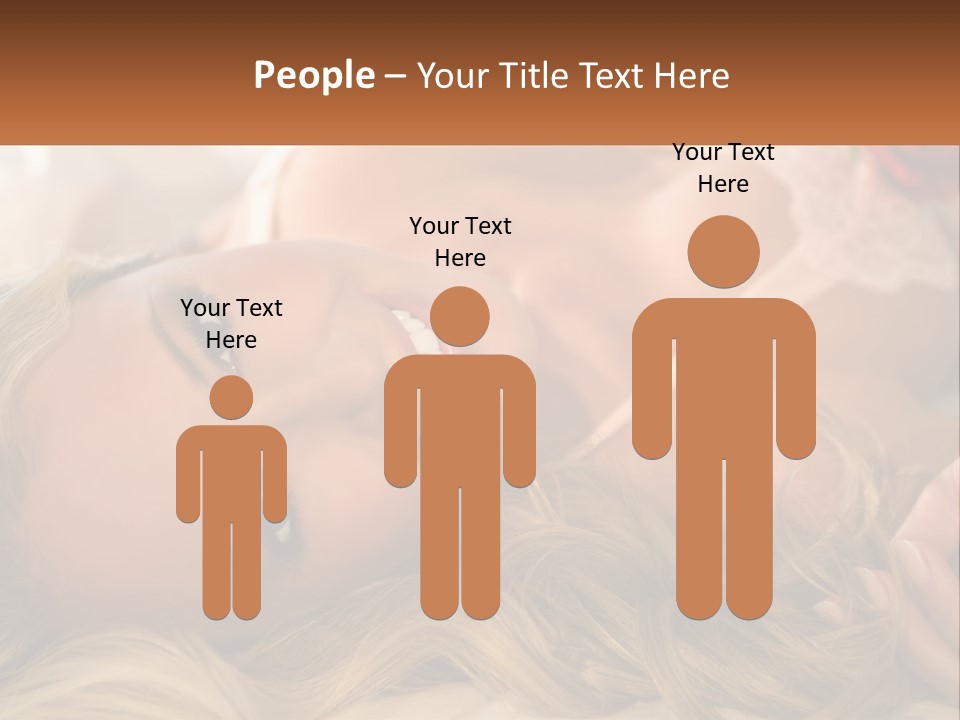 A Beautiful Woman Laying On Top Of A Bed PowerPoint Template