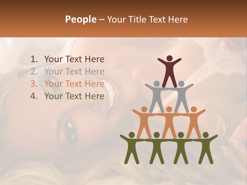 A Beautiful Woman Laying On Top Of A Bed PowerPoint Template