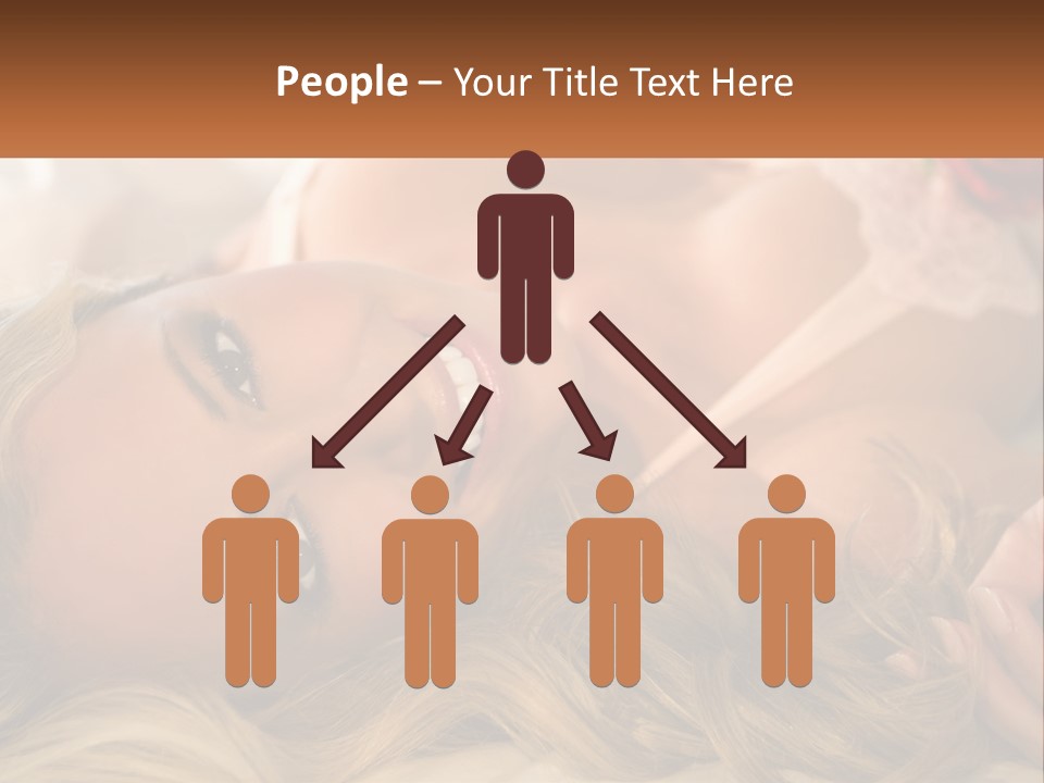 A Beautiful Woman Laying On Top Of A Bed PowerPoint Template