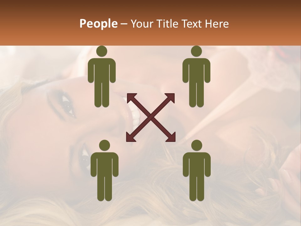 A Beautiful Woman Laying On Top Of A Bed PowerPoint Template