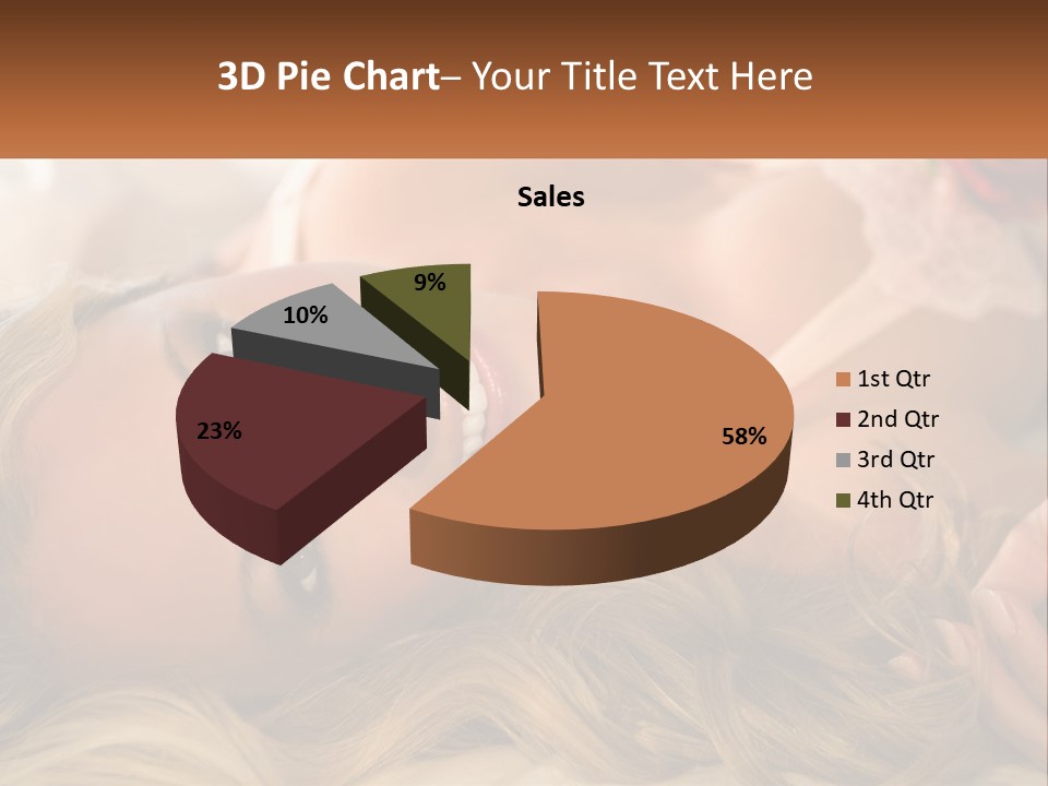 A Beautiful Woman Laying On Top Of A Bed PowerPoint Template