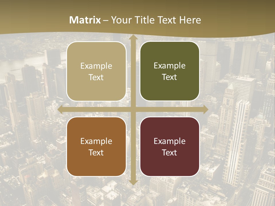 An Aerial View Of A City With Skyscrapers PowerPoint Template