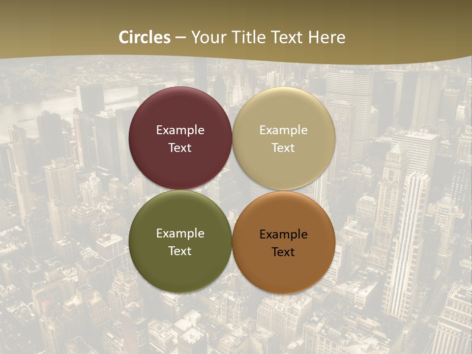 An Aerial View Of A City With Skyscrapers PowerPoint Template