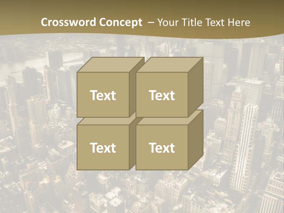 An Aerial View Of A City With Skyscrapers PowerPoint Template