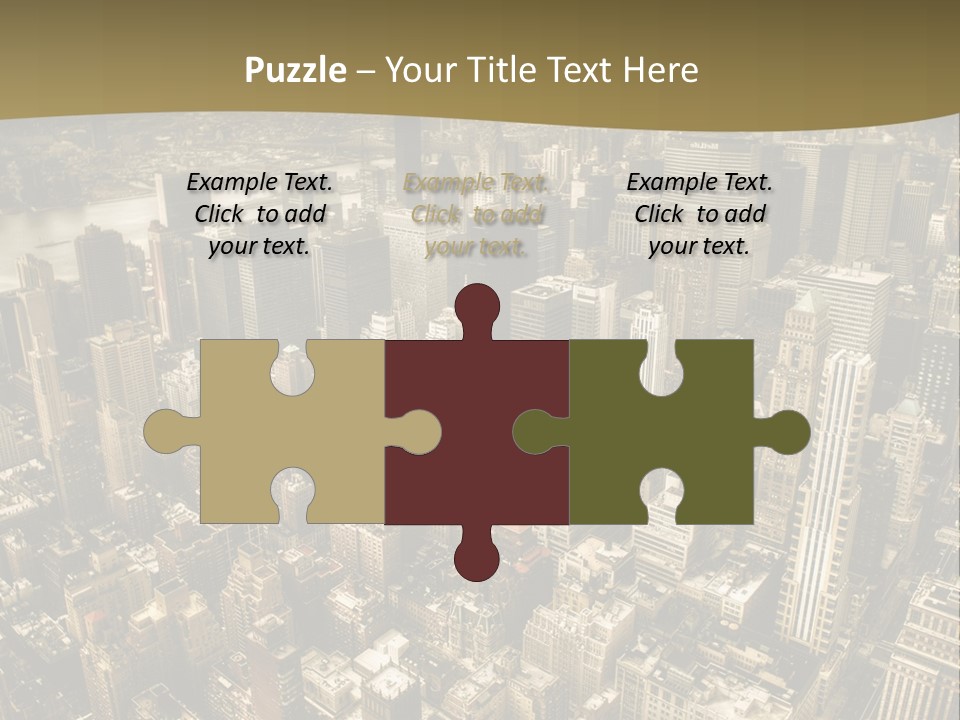 An Aerial View Of A City With Skyscrapers PowerPoint Template