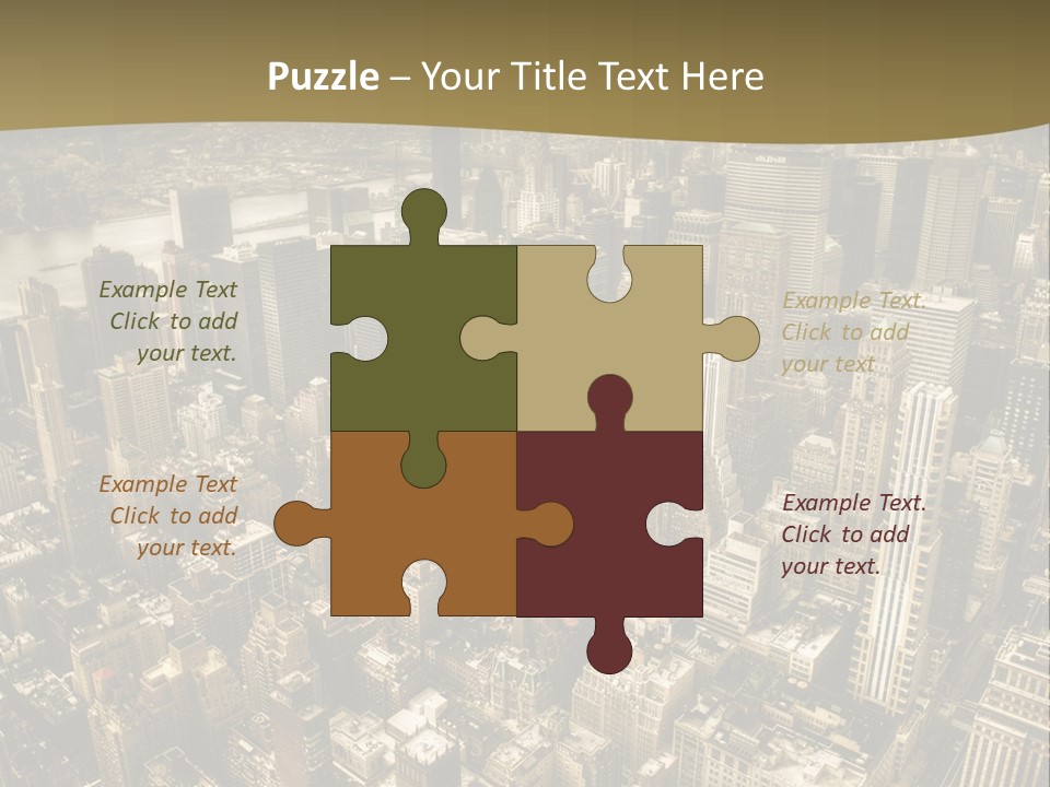 An Aerial View Of A City With Skyscrapers PowerPoint Template