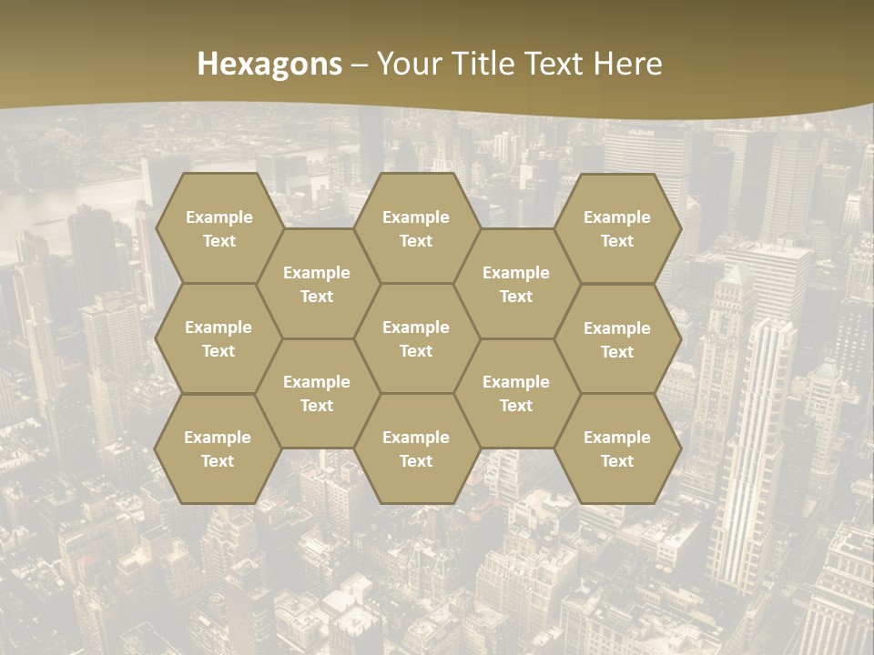 An Aerial View Of A City With Skyscrapers PowerPoint Template