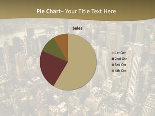 An Aerial View Of A City With Skyscrapers PowerPoint Template