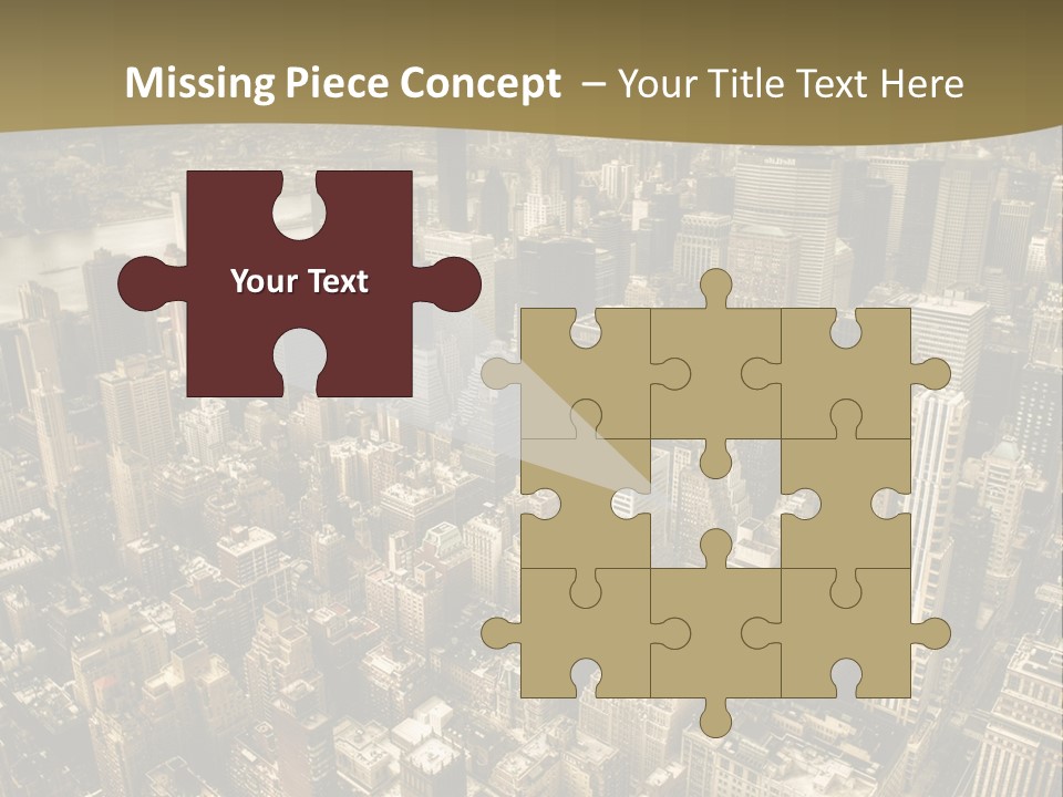 An Aerial View Of A City With Skyscrapers PowerPoint Template