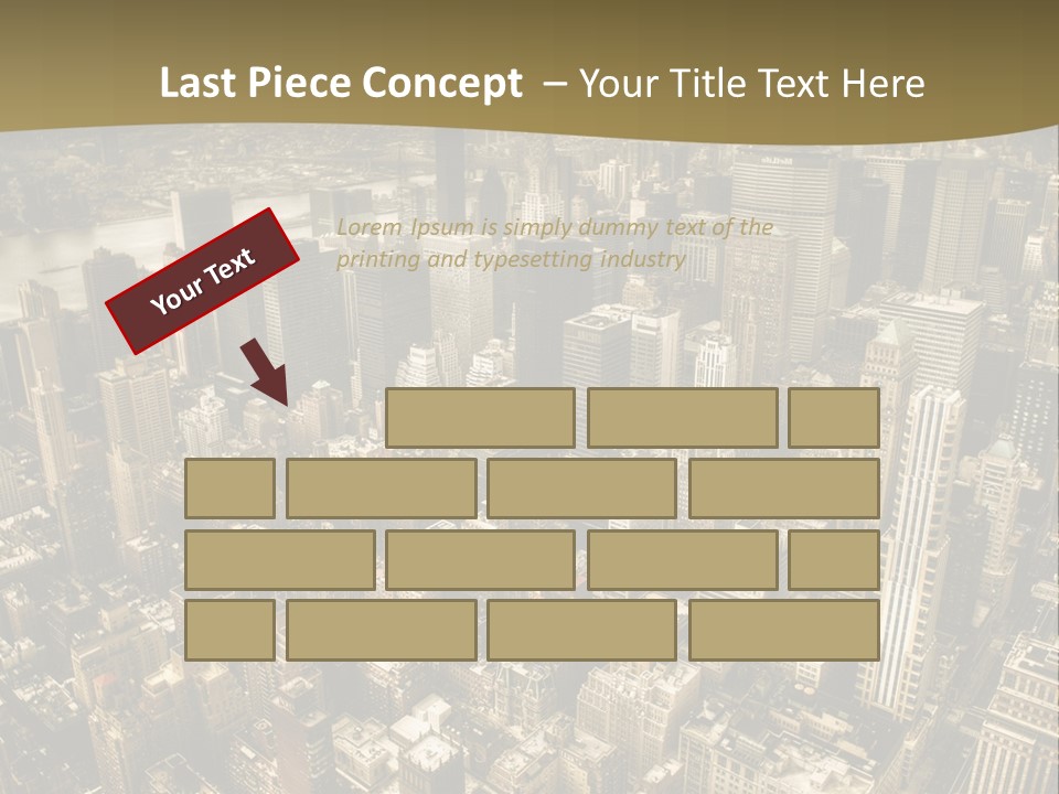 An Aerial View Of A City With Skyscrapers PowerPoint Template